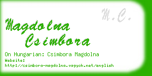 magdolna csimbora business card